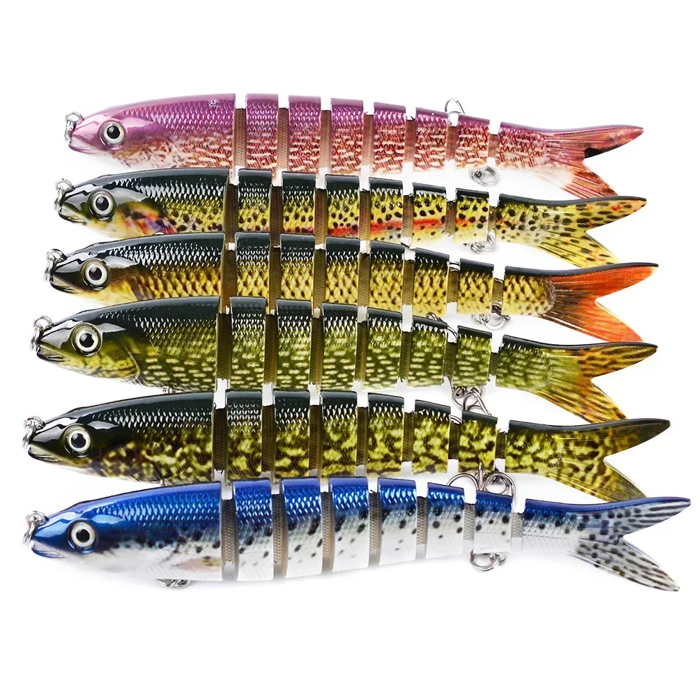 

Fishing Lures Multi Jointed Swimbait Lifelike Hard Bait 135mm 19g 8 Sections Topwater Wobblers Lure For Pike Perch Bass