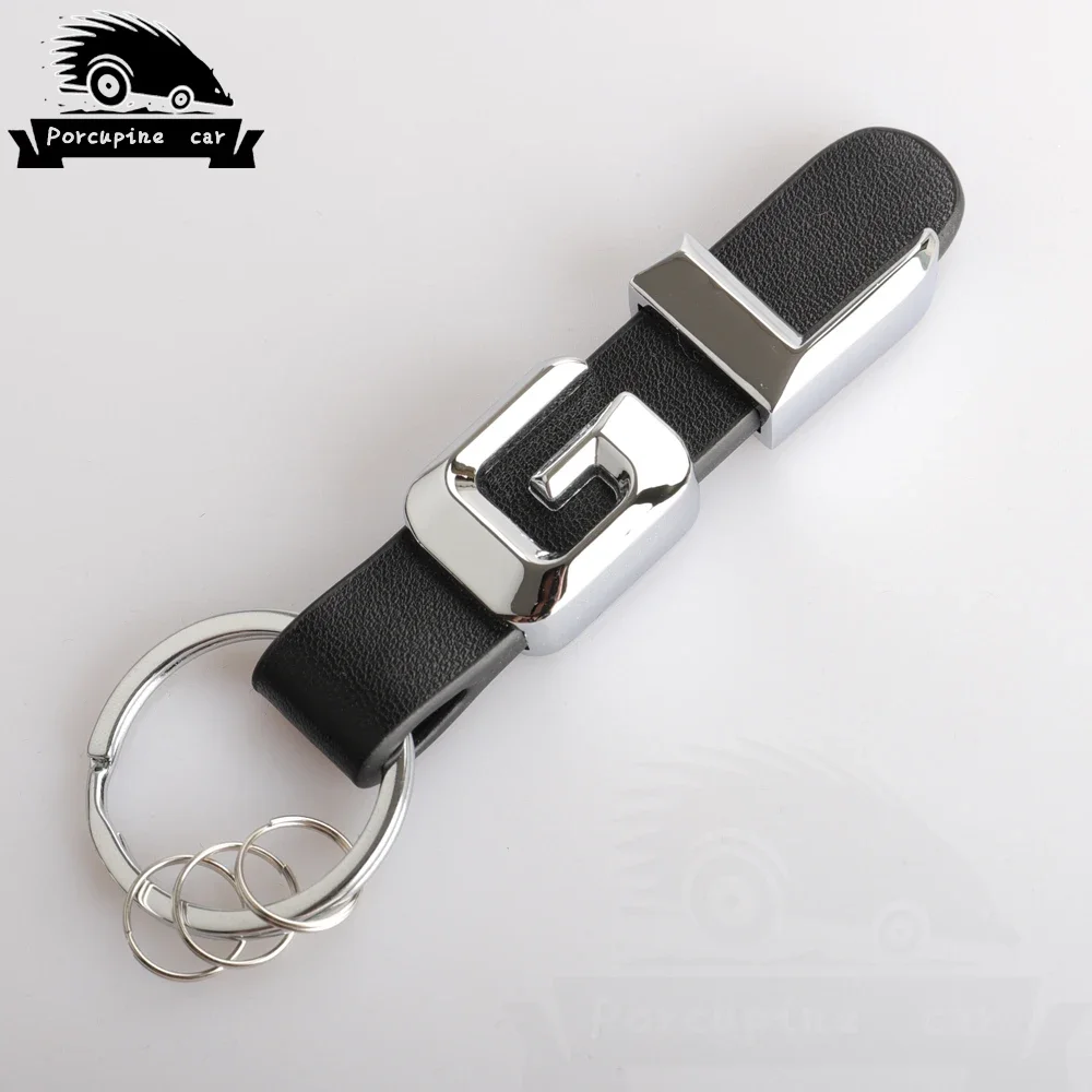 leather Key Rings For Mercedes Benz GL GLC ML SL SLK GLA GLE A B C E S R 3D Car Keychain Metal Keyring Key Chain Rings Keychains