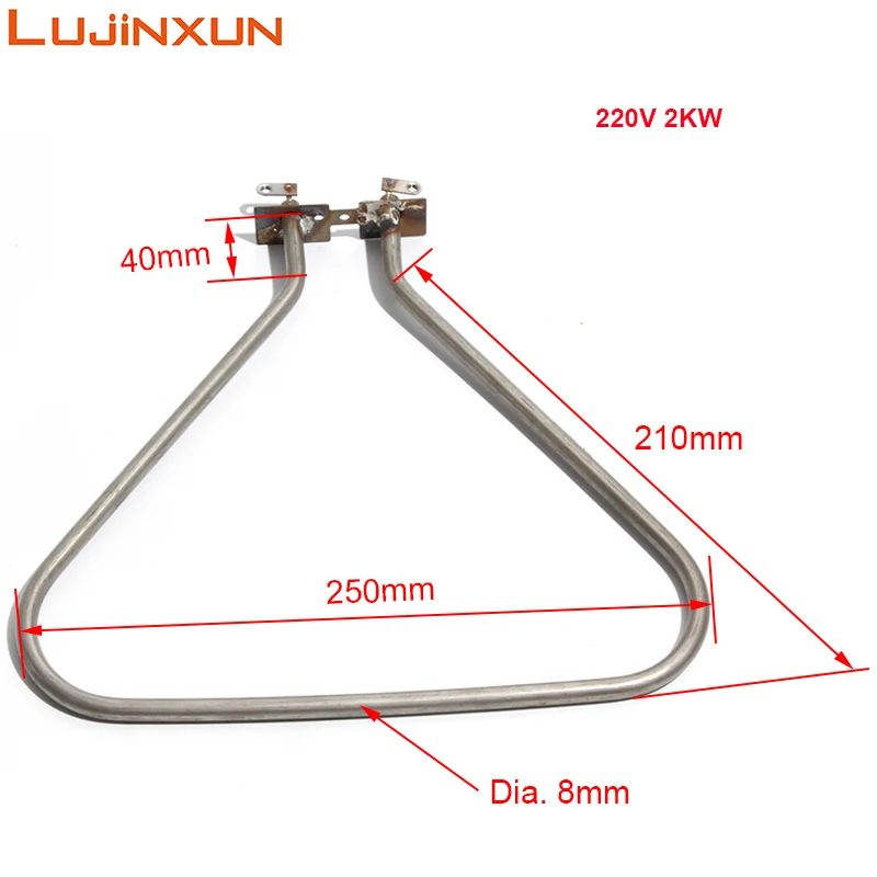 LUJINXUN عنصر التدفئة الكهربائية لفائف سخان قضيب M16 SUS عشرة أنابيب سخان المياه لدلو المعكرونة/المعكرونة في إناء للحساء 1 قطعة