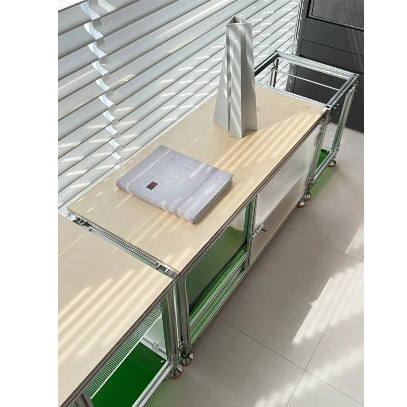 

Medieval birch ocean board shelf, living room multi-functional display rack