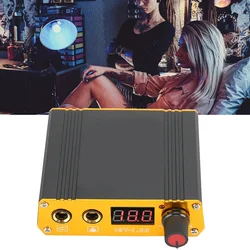 1Pcs Double Modes New Black Professional Mini Tattoo Machine Power Supply Tattoo Power Supply with LCD Display Tattoo Supplies