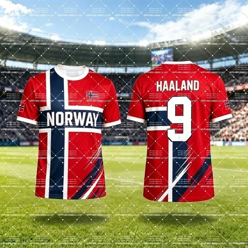 2026 Bestseller Norway Special Edition Soccer T-shirt Summer Breathable & Quick Dry Outdoor Sports & Training Short Sleeve Tops