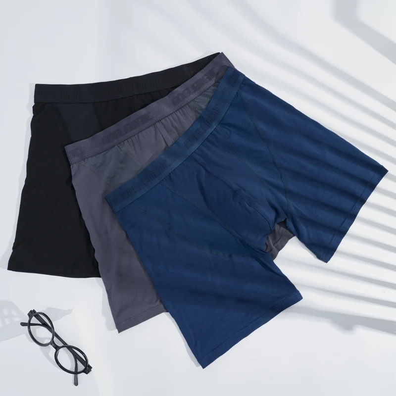 

Трусы-боксеры мужские длинные, дышащее мягкое нижнее белье, пикантные шорты-боксеры, 2 шт.