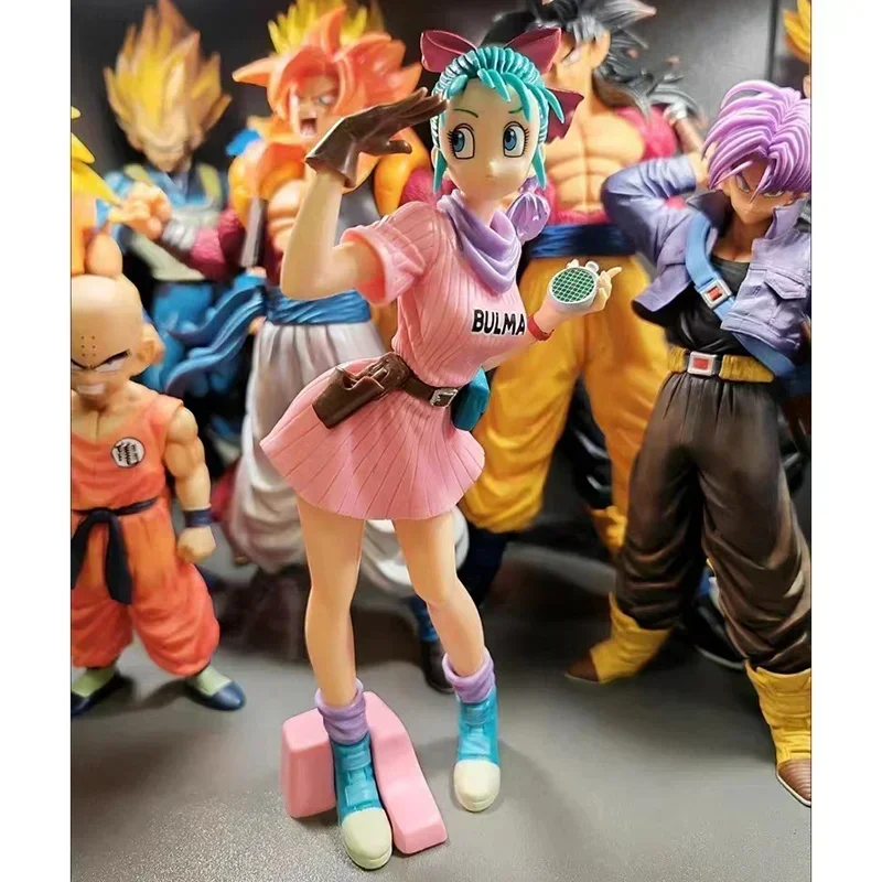 Anime Cartoon Dragon Ball Girl Series Bulma Ranchi Bulma Bidili Qiqi Animation Model Ornament Hand Figure Toy Gifts