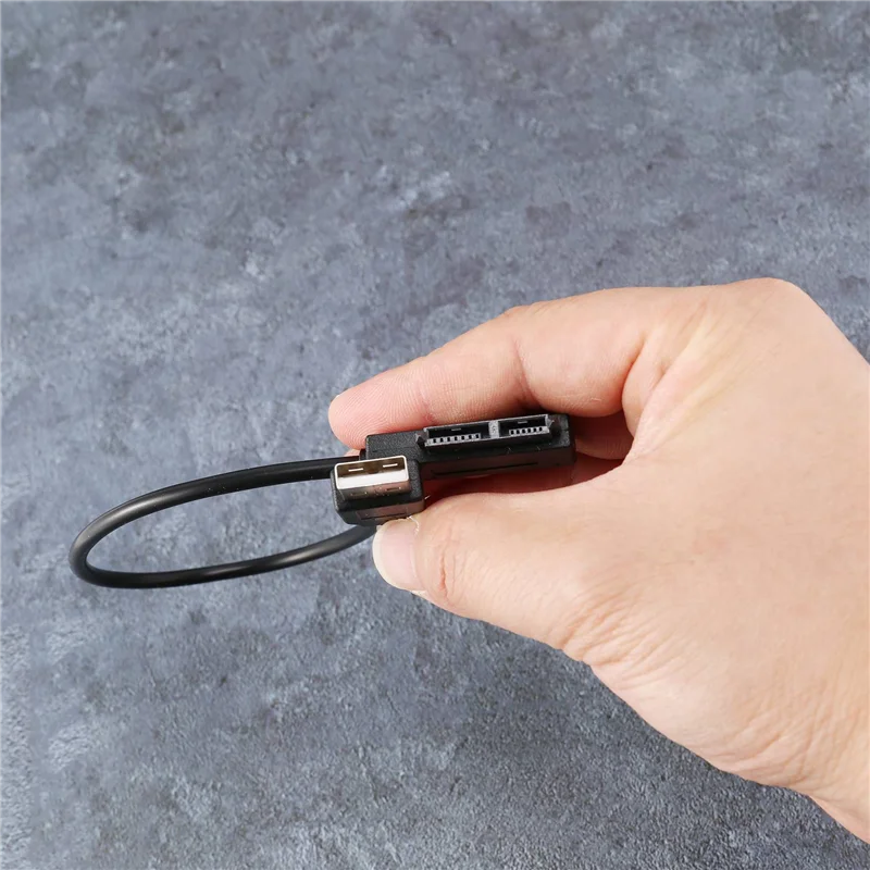 B27B 3X USB 2.0 To Mini Sata II 7+6 13Pin Adapter Converter Cable For Laptop CD/DVD ROM Slimline Drive