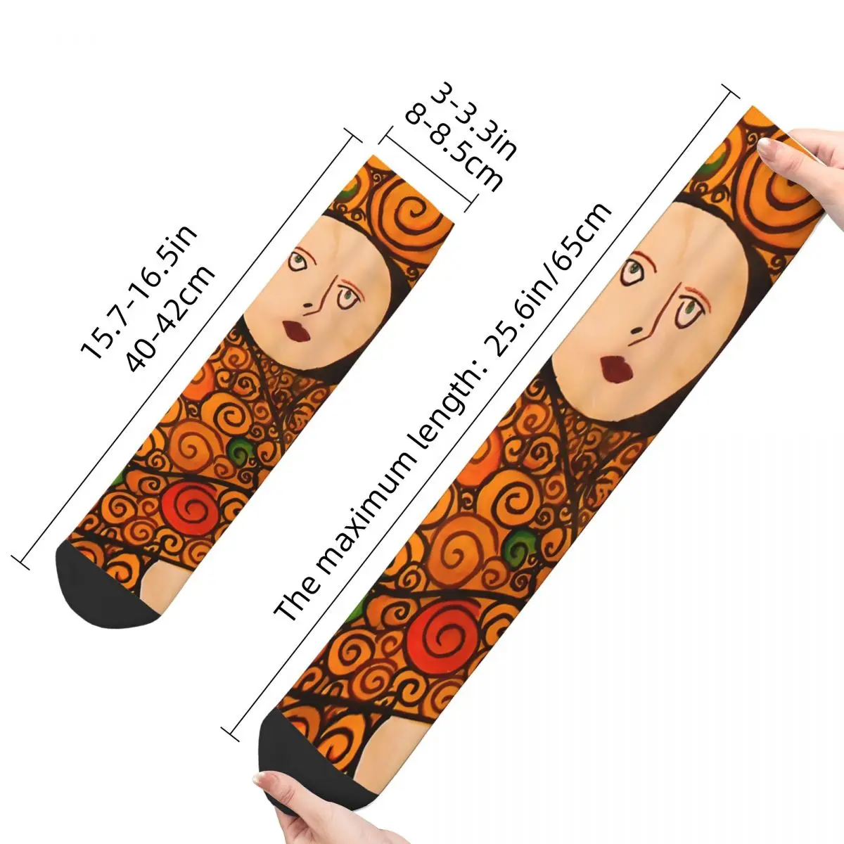 Happy Men's Socks Colorful Vintage Harajuku Gustav Klimt Patting Art Street Style Novelty Crew Crazy Sock Gift Pattern Printed