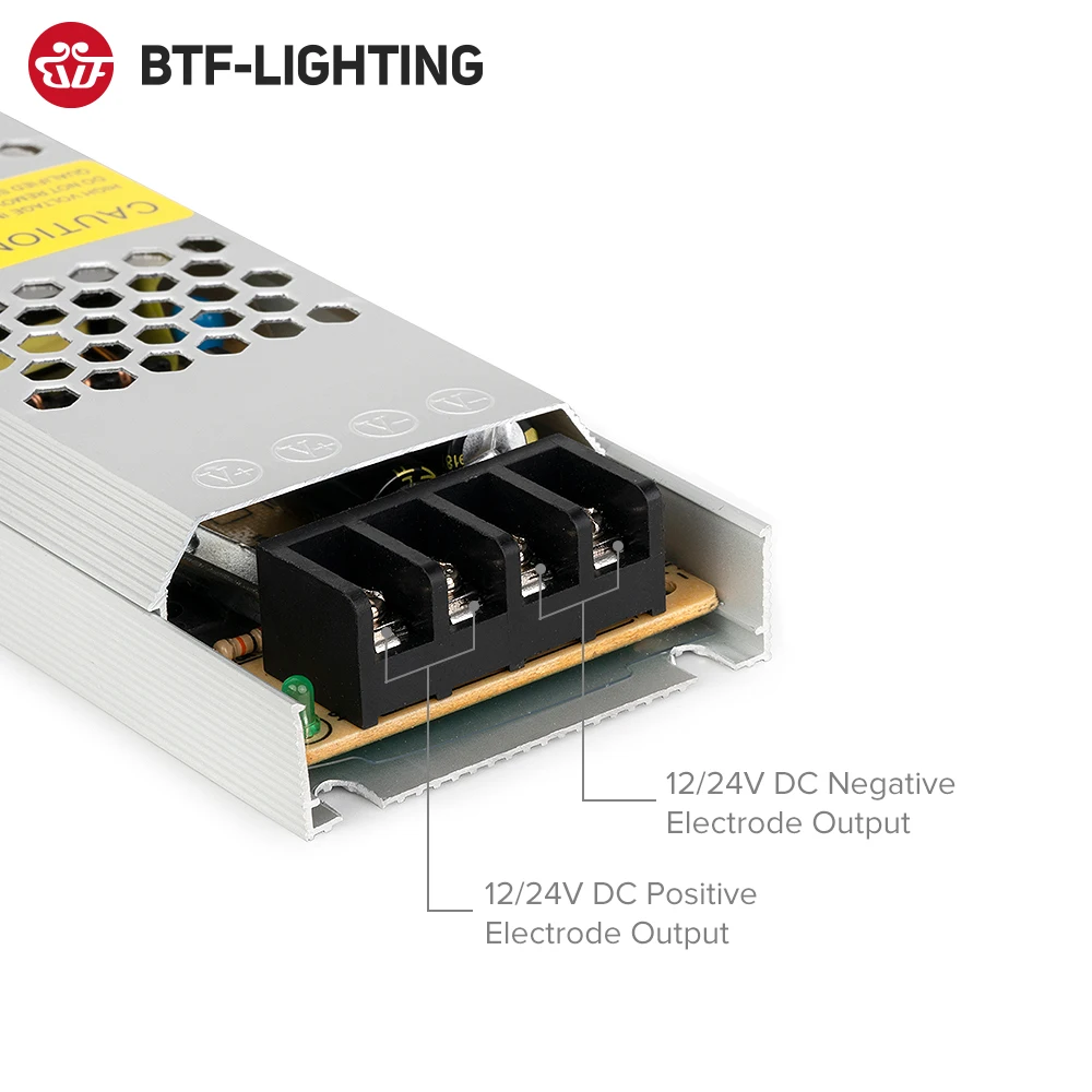 Ultra Thin LED Power Supply AC190V 240V to DC12V 24V 60W 100W 150W 200W 300W Transformer Adapter Driver FCOB WS2815 Light Strip