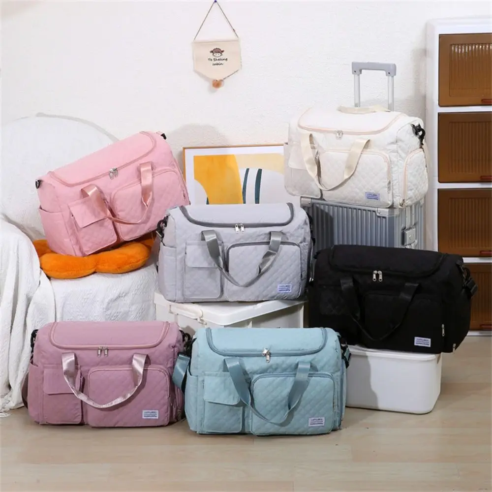 

Oxford Travel Duffel Bag Sturdy Foldable Travel Luggage Bag with Shoe Compartment Short Distance Nylon Duffle Bag Ladies