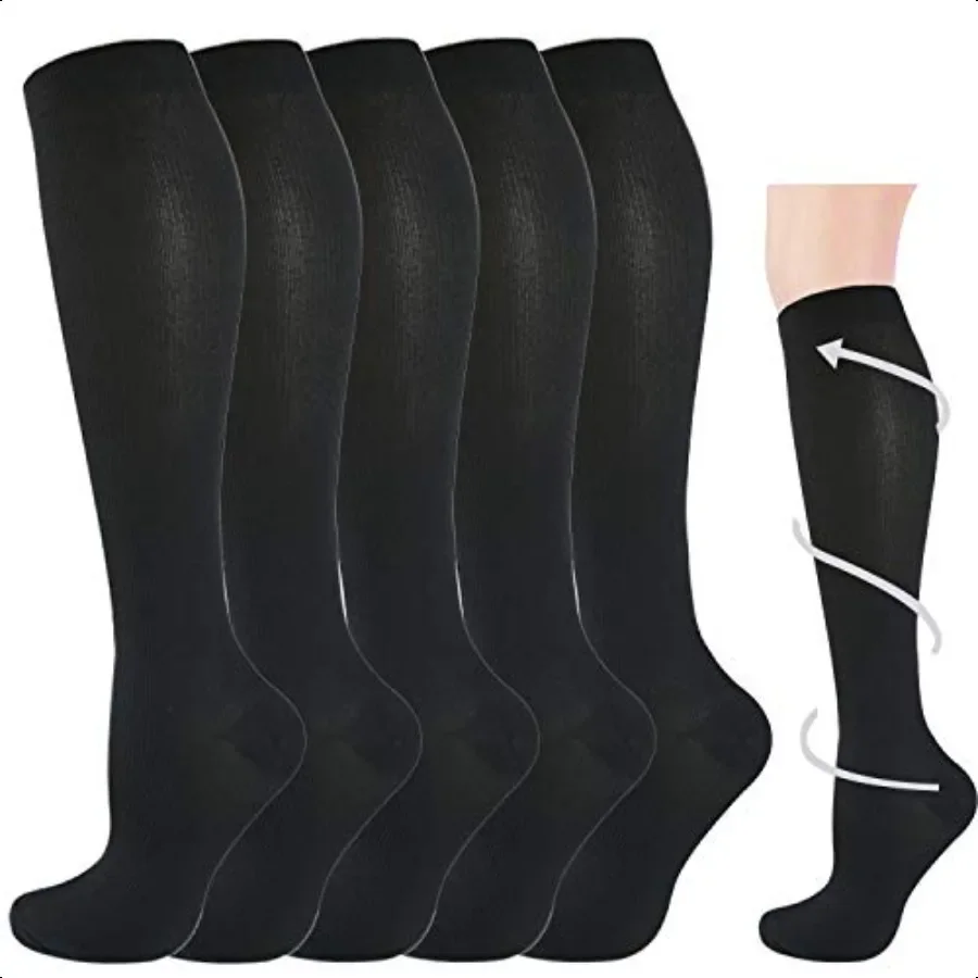 

Graduated Comprion Socks for WomenMen Wide Calf Comfort Best for CirculationPregnancy Media Nurse Running Travel