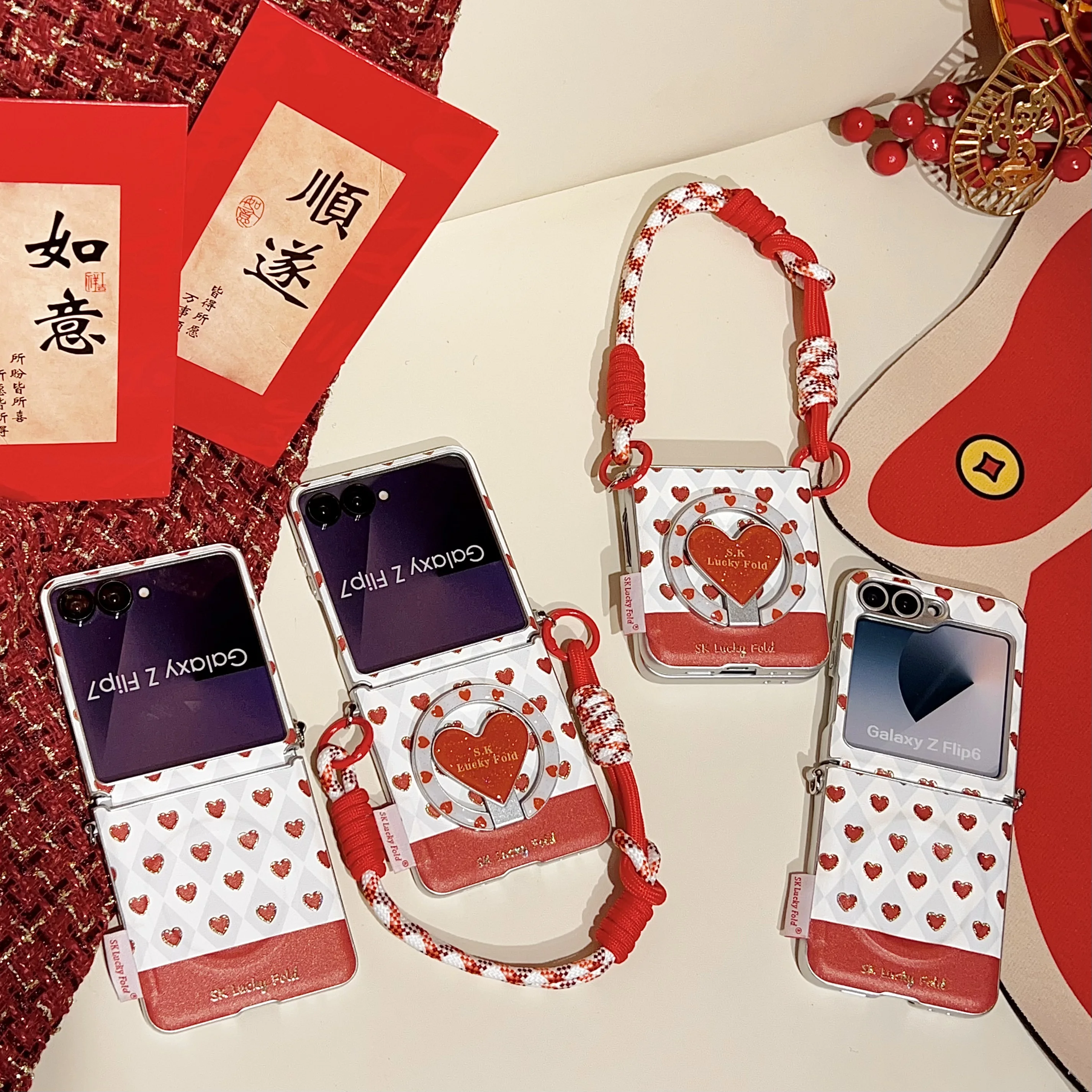 Luxury Magnetic PU Leather Hinge Phone Case For Samsung Galaxy Z Flip 7 FE 7 6 5 Magsafe Wireless Charging Cover With Lanyard