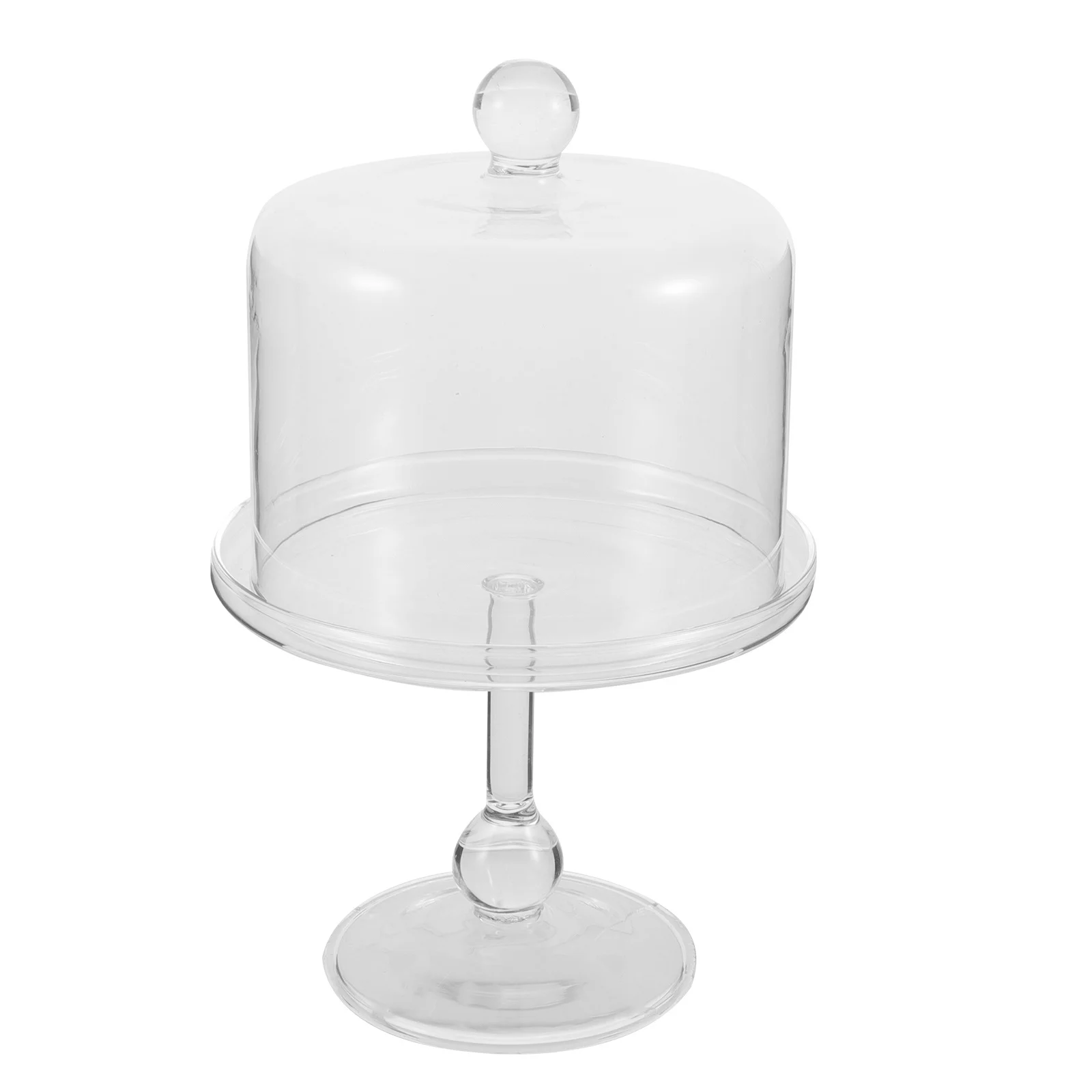 

Glass Cake Stand Elegant Dessert Display Tray Dome Lid Wedding Birthday Afternoon Tea Party Cake Pedestal Stand