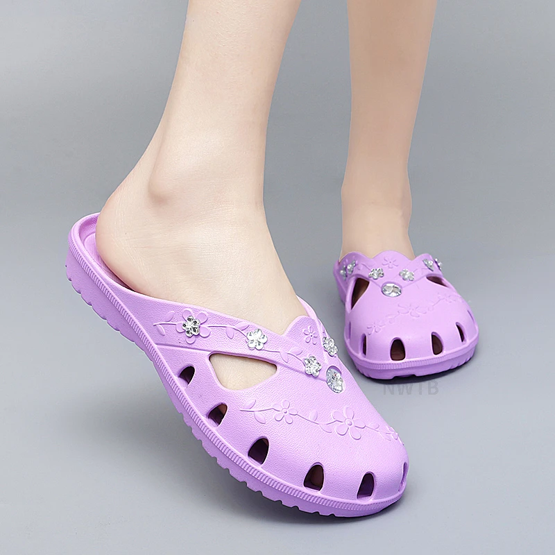Women Slipper Girl shoes Summer Ladies Shoes on Sale Pink Flip Flops Purple Indoor Slippers Eva Beach sandals femal  Women Bling