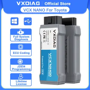 VXDIAG-車の診断ツール,vcx nano,トヨタ,tis,Lexus,nx400,obd2コードリーダー,アクティブテスト,vci  j2534,ecuプログラミングコーディング - AliExpress