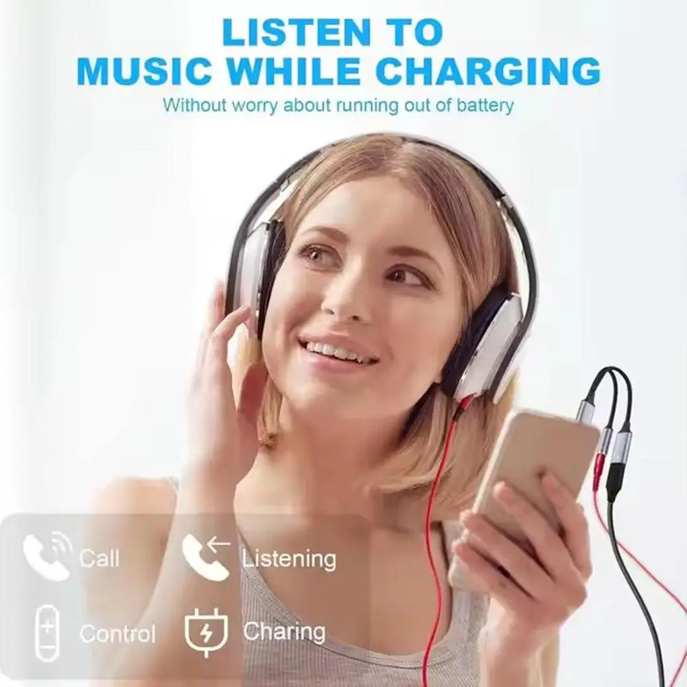 USB C OTG 充電対応 Type C OTG スプリッター、USB C - AUX マイクジャック付き、iPhone、イヤホン用PD 60W急速充電対応、C5J8