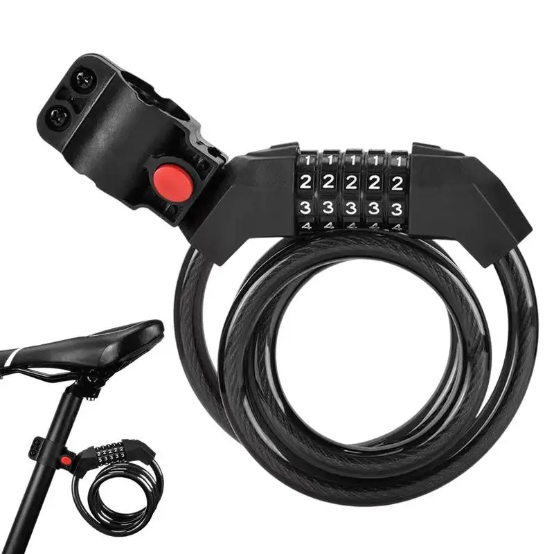 

Anti Theft Motorcycle Lock Motorcycle Combination Lock Security Anti-theft Cable Lock 5-digit Combination Lock For Road Cycling