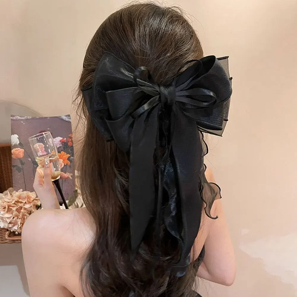 Elegante große Haarspangen mit Spitze und Schleifenband für Frauen und Mädchen, Valentinstag- und Hochzeitsaccessoires – Detail 6