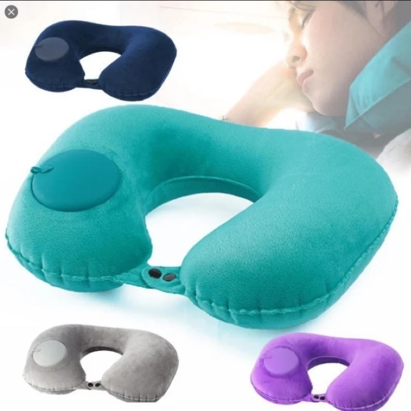 Portable Inflatable U-Shaped Pillowneck Pillow Travel Comfort Inflatable Pillow Camping Pillow Portable Hot Sale