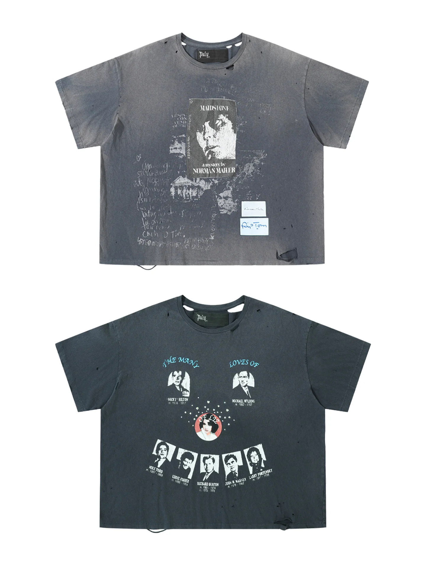 

Paly Hollywood Portrait Redo Old Damaged Short Sleeve T-Shirt 26SS