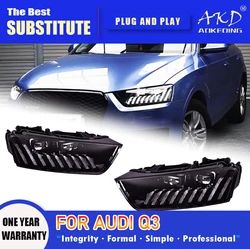 AKD Head Lamp for Audi Q3 LED Headlight 2013-2018 Headlights Q3 DRL Turn Signal High Beam Angel Eye Projector Lens