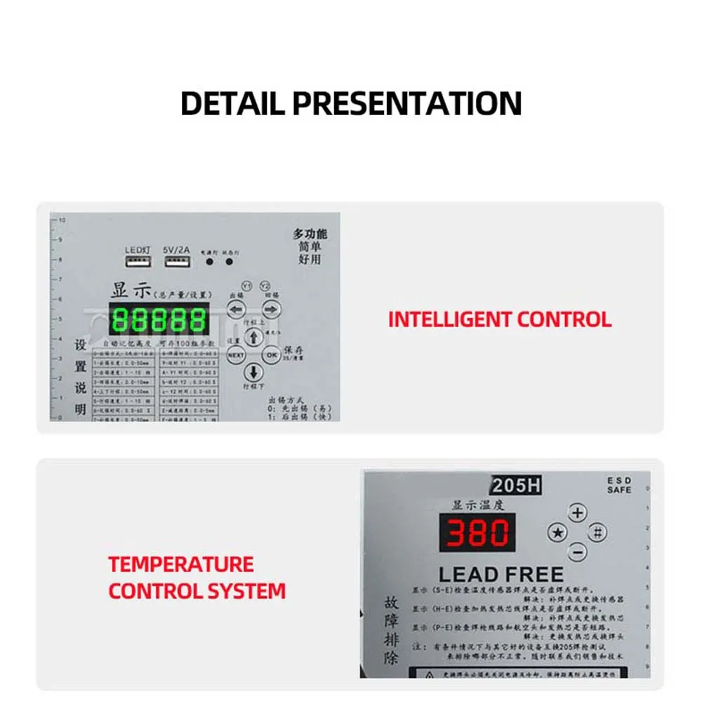 Semi-automatic soldering machine foot-operated soldering wire USB plug soldering iron soldering machine