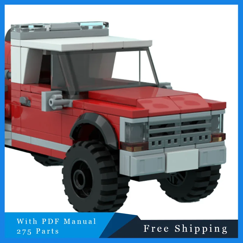 275 パーツクールレッドシティ消防車ビルディングブロック DIY 組み立てるレンガモデル教育クリエイティブおもちゃ子供のための誕生日ギフト
