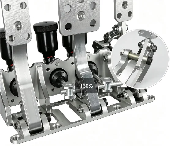 1pcs3-pedal Floor Mounted  Aluminum Brake Pedal Box kit New Style Racing Master cylinder pump Hydraulic Clutch Bias 1pcs