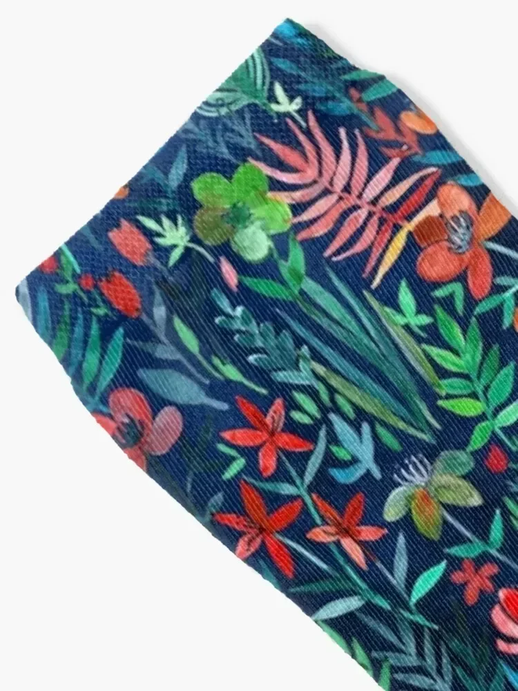 Tropical Ink - a watercolor garden Socks Run crazy Socks For Girls Men's