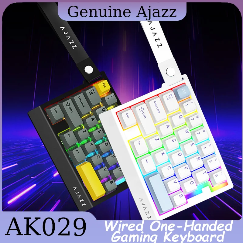 

AJAZZ AK029 Проводная одноручная игровая клавиатура Механическая компактная клавиатура с магнитной осью, 29 клавиш, геймерские клавиатуры с низкой задержкой FPS