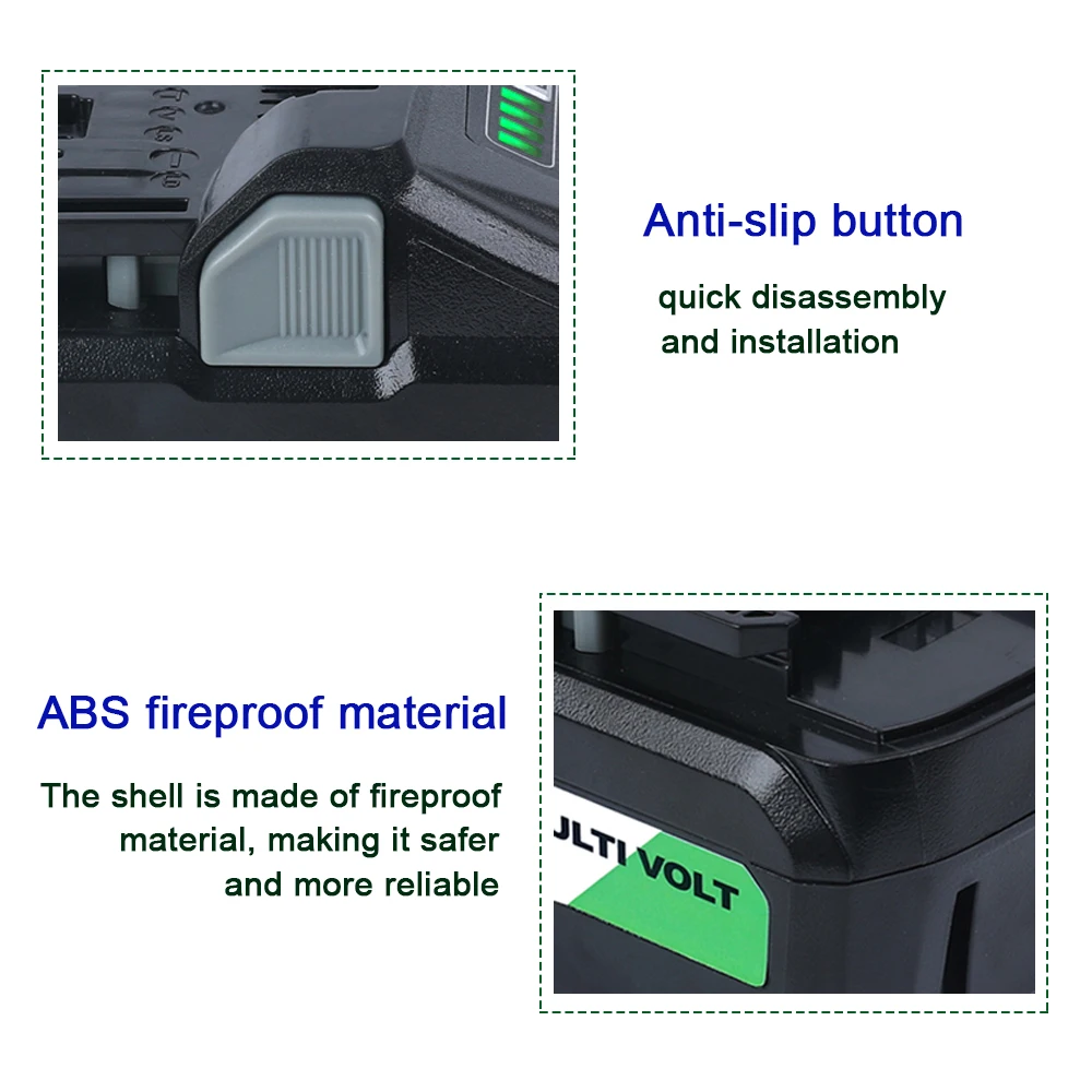 BSL36A18 18V 6.0Ah/36V 3.0Ah MultiVolt Li-ion Rechargeable Battery for Hikoki Hitachi Metabo HPT 18V 36V Slide-type Power Tools