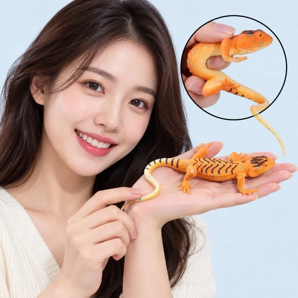 Gecko Prank Props Simulation Lizard Figures Cognition Toys Animal Figurines Gecko Figurine Toy Simulation Family Games