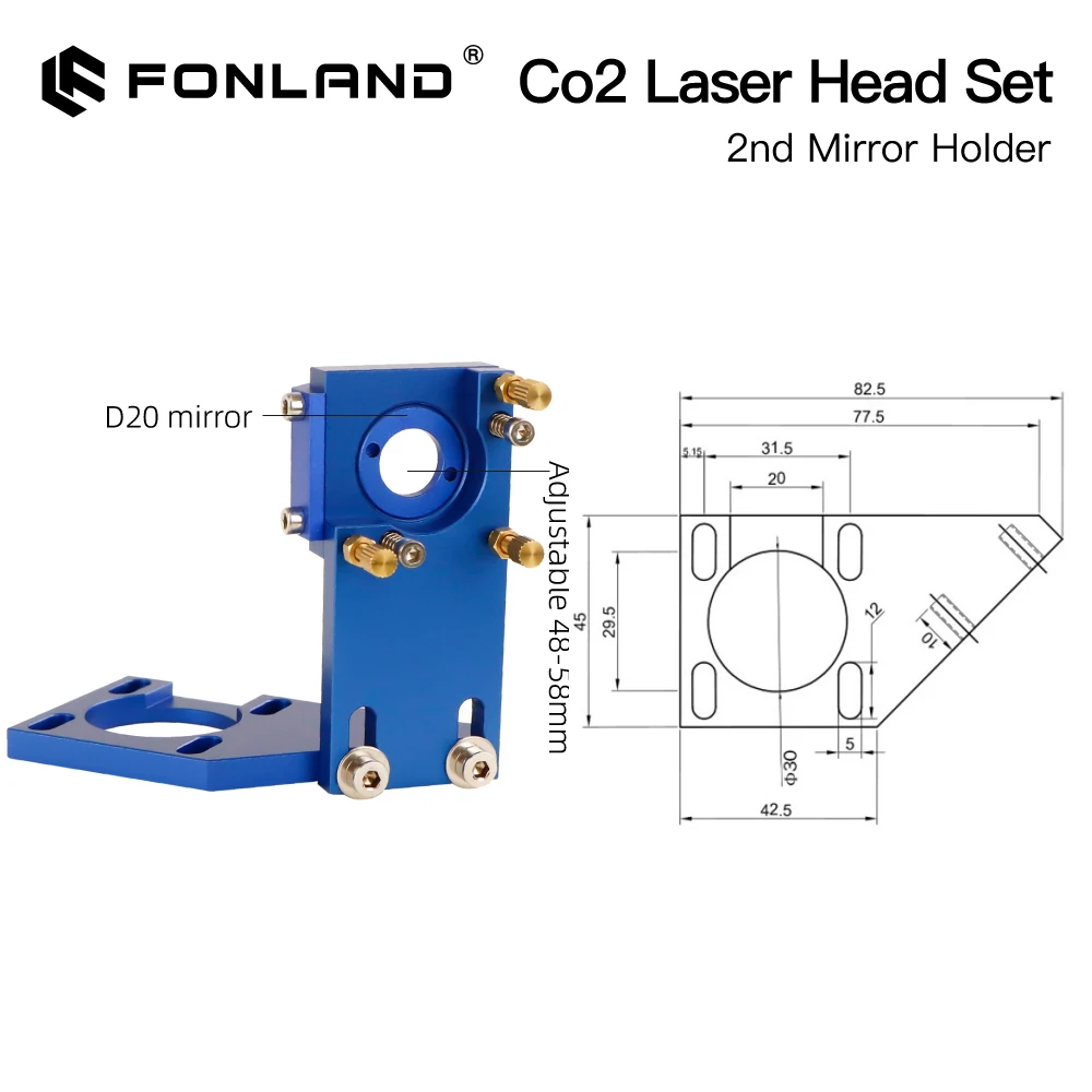 Finland K-serie CO2-laserkopset Nieuwe stijl D12 20 mm FL25.4 50,8 mm lens voor 2030 4060 K40 lasergravure snijmachine