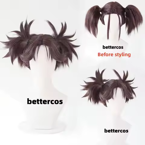 Choso Cosplay Wig Anime Season 2 Chousou Long Dark Brown Cosplay Wig Heat Resistant Synthetic Hair Role Play Wigs + Wig Cap
