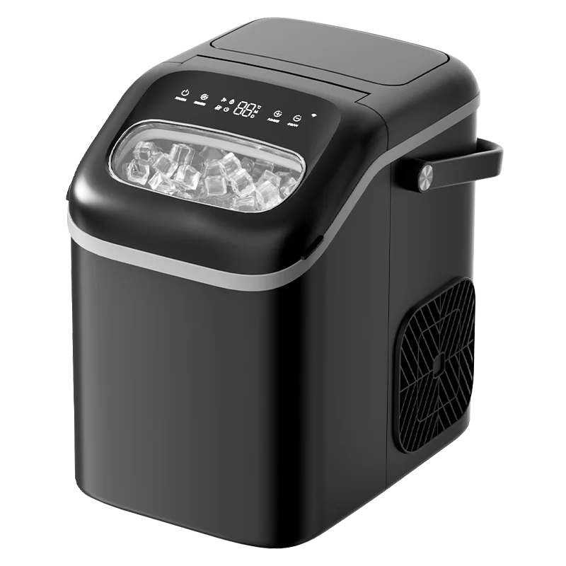Electric Worry-Free Water Supply Portable Outdoor Ice Maker 3 Ways Fill (Bottle/Bucket/Tank) Produces 16 Cubes 6-15 Mins Plastic