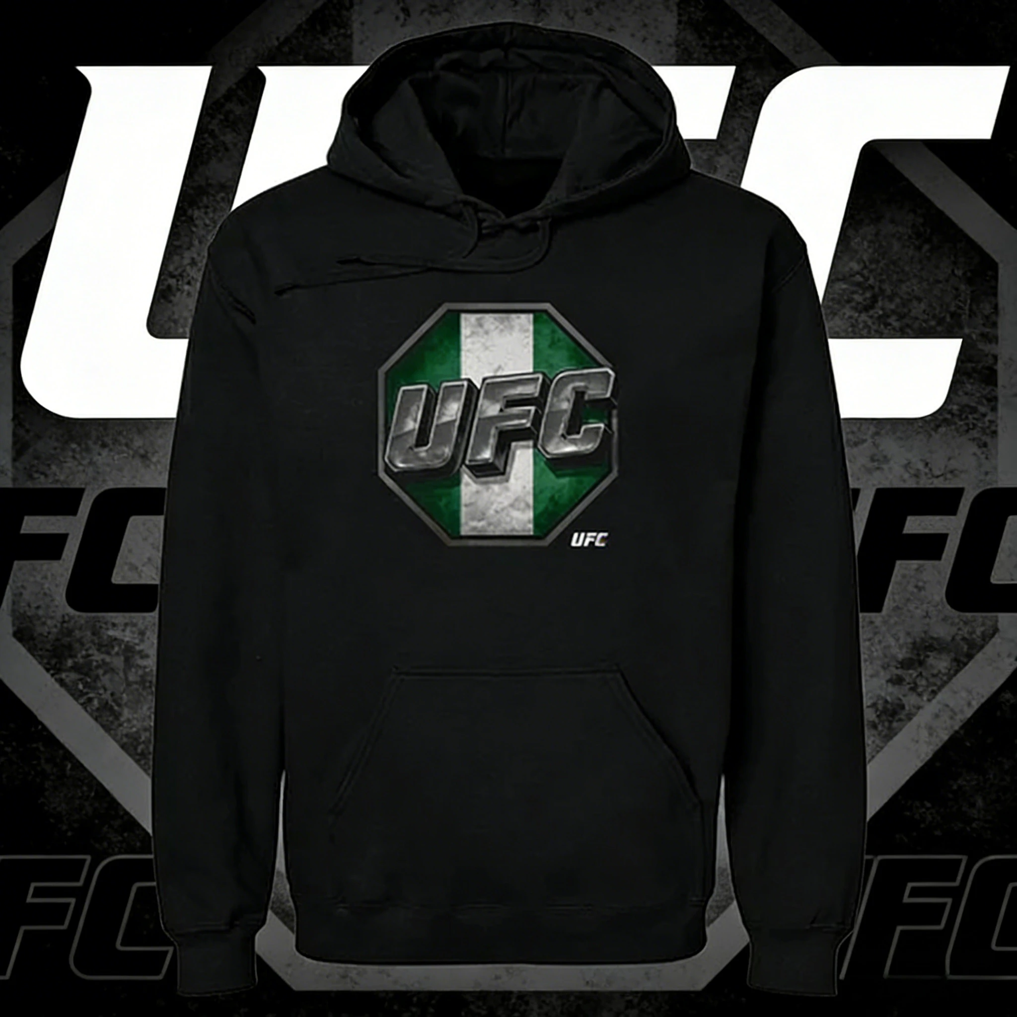 UFC Classic Theme Hooded Sweatshirt 2025-26 Autumn/Winter Pure Cotton Loose Hooded Shirt Suitable for Both Men and Women