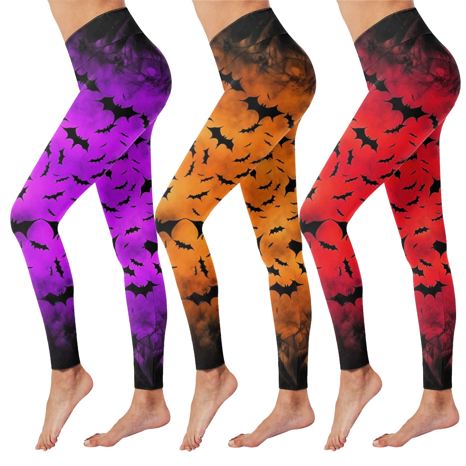 

Halloween Print Leggings High Waist Slim Long Running Daily Fitness Yoga Pants Sexy Graphic Sports Tights Leggings For Women