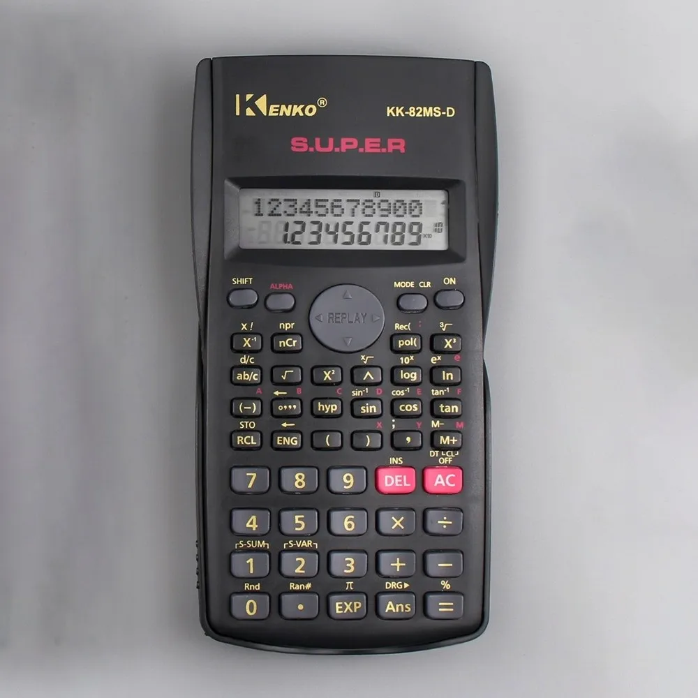 

Научный калькулятор с 12-значным дисплеем, многофункциональный калькулятор с большим экраном, 240 функций, портативный 2-строчный экран
