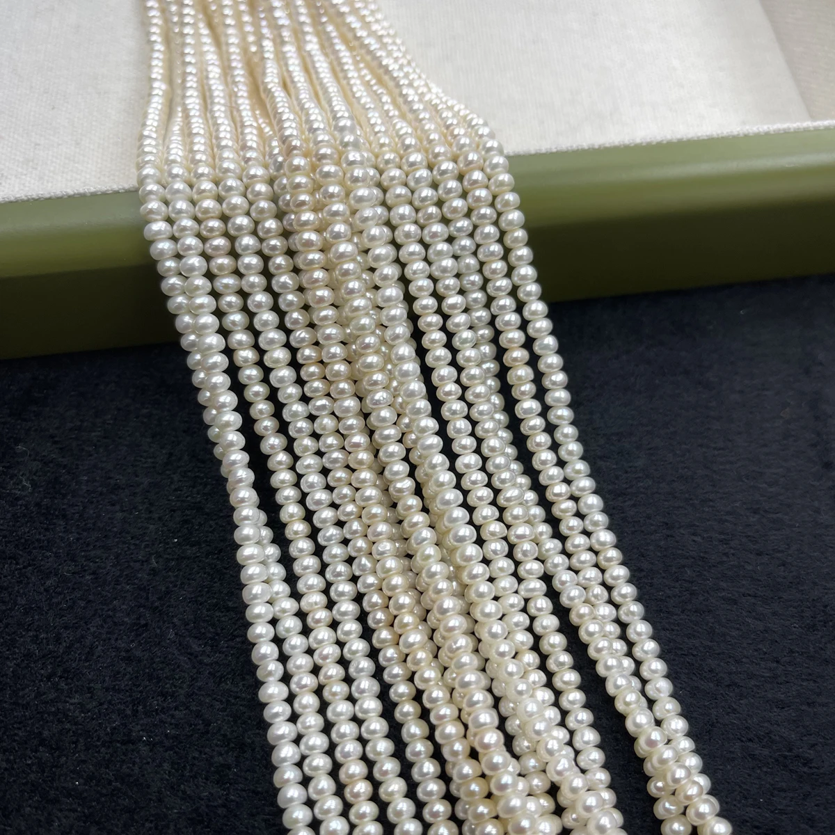 

Natural Freshwater Pearl Beads 3-4mm Irregular Round Pearl Beads For Jewelry Making DIY Woman Bracelet Necklace Accessories Gift