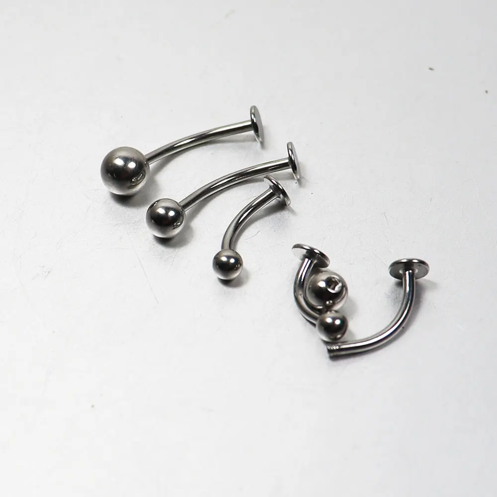 SaYao 2 sztuki 16G 1.2mm z zakrzywionym bananem pierścieniem kolczyk kolczyk Labret pierścienie Rook płaskie pierścienie Tragus Helix Piercing