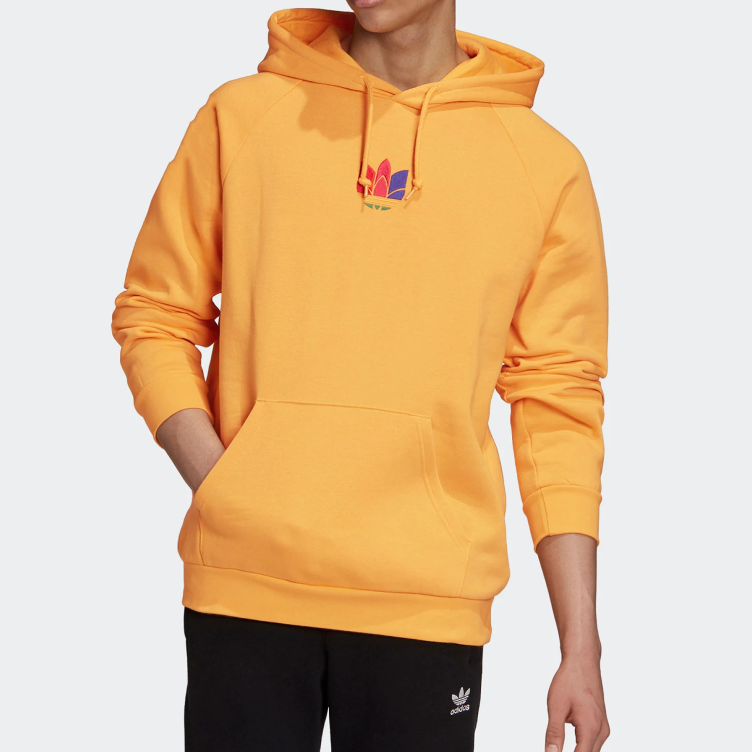 

Оригинальная мужская флисовая толстовка Adidas с вышитым трилистником и капюшоном GE6241