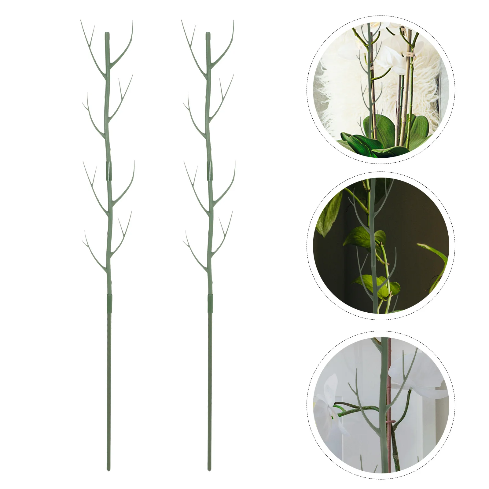 Marco de escalada para plantas, enrejado en forma de rama, estacas de soporte de PP para jardín, interior, balcón, crecimiento de plantas y flores, 2 uds.