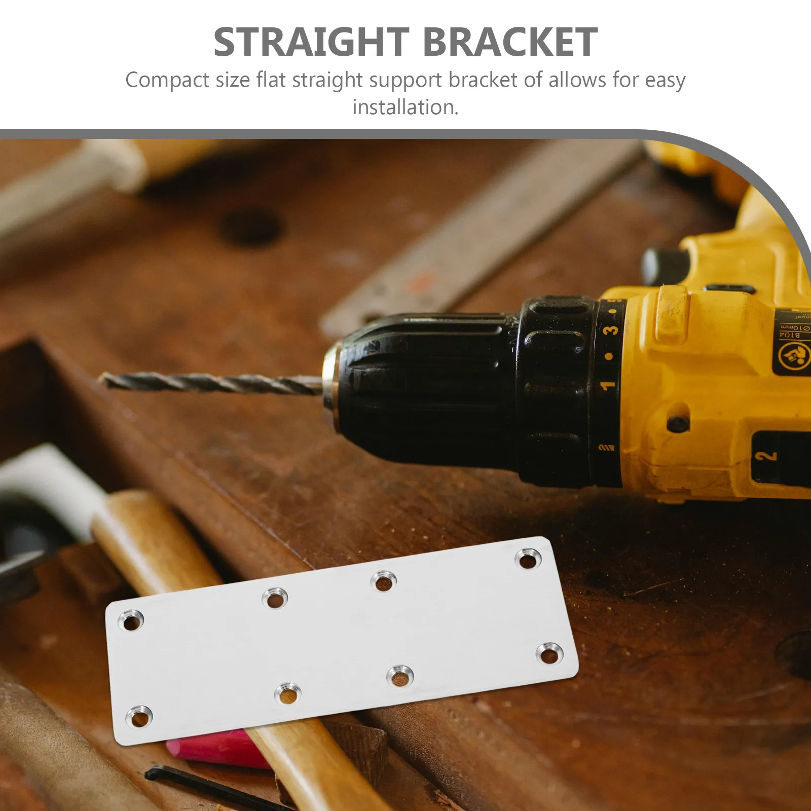 

4 шт. плоских прямых опорных кронштейнов из нержавеющей стали для ремонта деревянной мебели, прочные металлические пластины, металлическая фурнитура для усиления конструкции