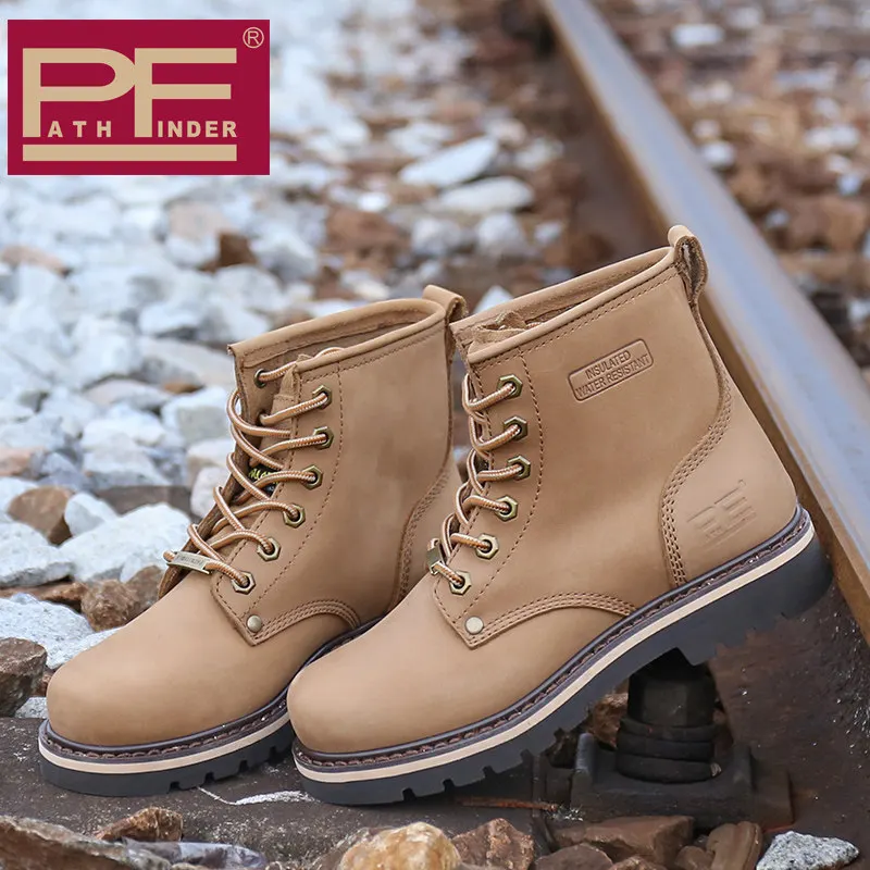 Pf Cow Men's Genuine Leather Motorcycle Boots Goodyear-Welted Winter Retro Western Cowboy Boots Women Knee-High Engineer Boots