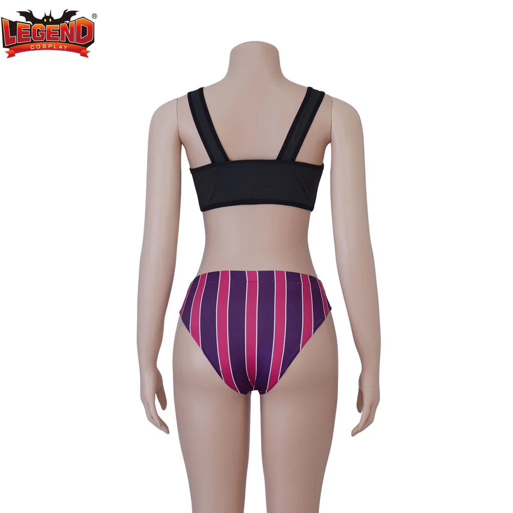 في المخزون لعبة LOL Jinx تأثيري حلي الفتيات Jinx الصيف الشاطئ المحاصيل الأعلى السراويل ملابس السباحة النساء لعبة مثير ثوب سباحة مثير الزي