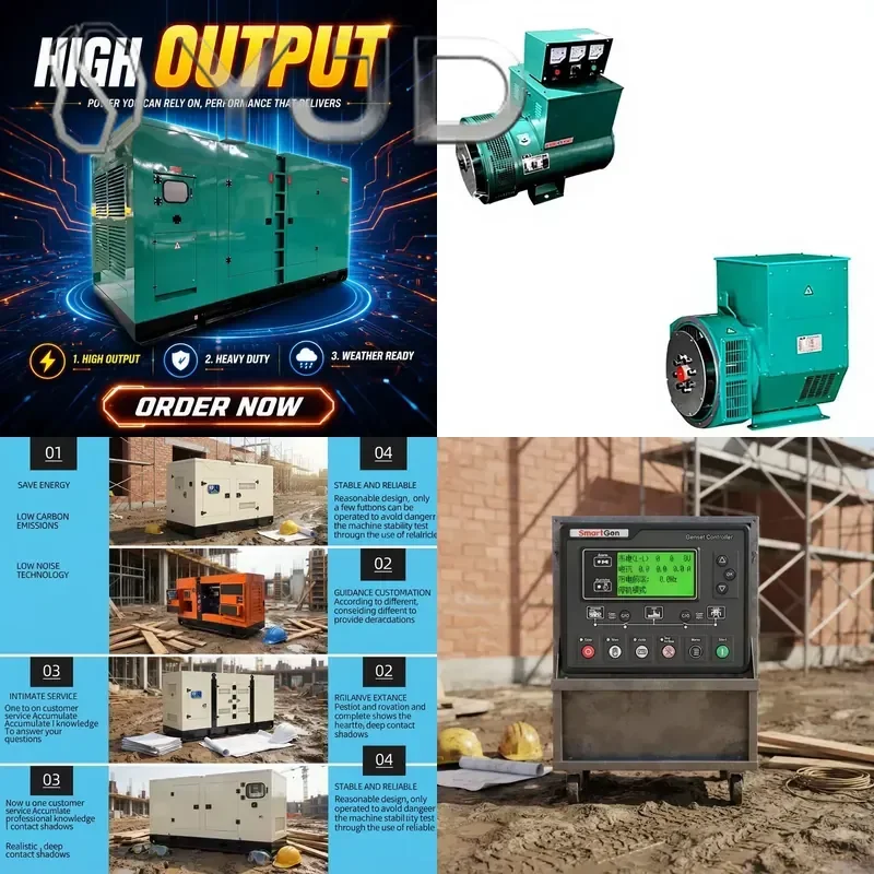 High-Torque Silent Generators 100KVA 150KVA 200KVA for Heavy Hauling 60Hz Frequency for Low-Speed Applications
