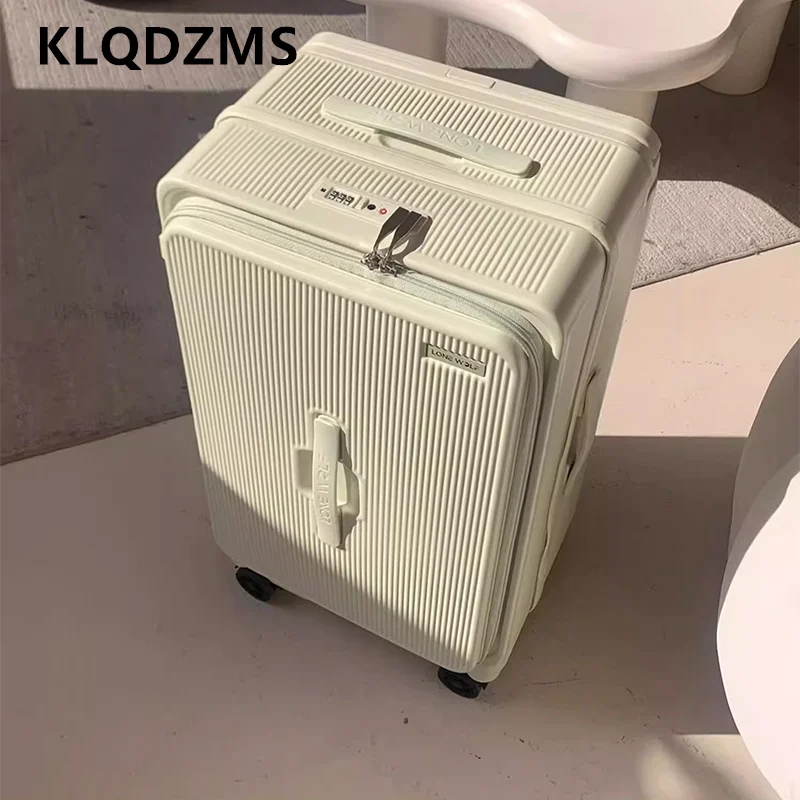 

KLQDZMS 20"24"26"28Inch ABS + PC Suitcase Side Opening Lid Boarding Box Large Capacity Trolley Case Men's Password Box Luggage