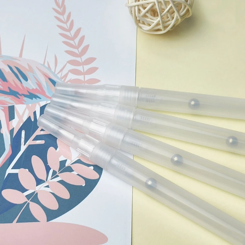 

6Pieces Empty Paint Pen Refillable Empty Brush Pen Empty Marker For Painting on Wood Fabric Stone Ceramic Metal Glass