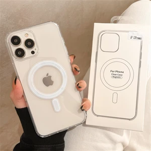 Original Clear Magsafe Magnetic Wireless Charging Animation Case For iPhone 16 15 14 13 12 11 Plus Mini Pro Max XS XR 7 8 Cover 10 best sales clear case - №7