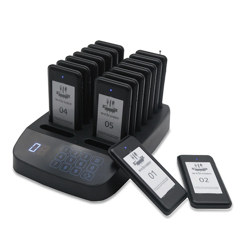 Beeper Restaurant Queue Management System with Flash Lig ht VibraDaytech RP02 Queue Calling System Wireless Customer