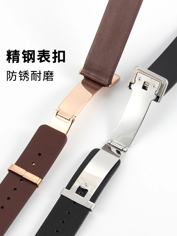 For Huawei B3 Bracelet Watch Strap B7 B2 B6 Smart Bracelet Watch Band Folding Buckle Business Leather Bracelet Caramel Mocha 16