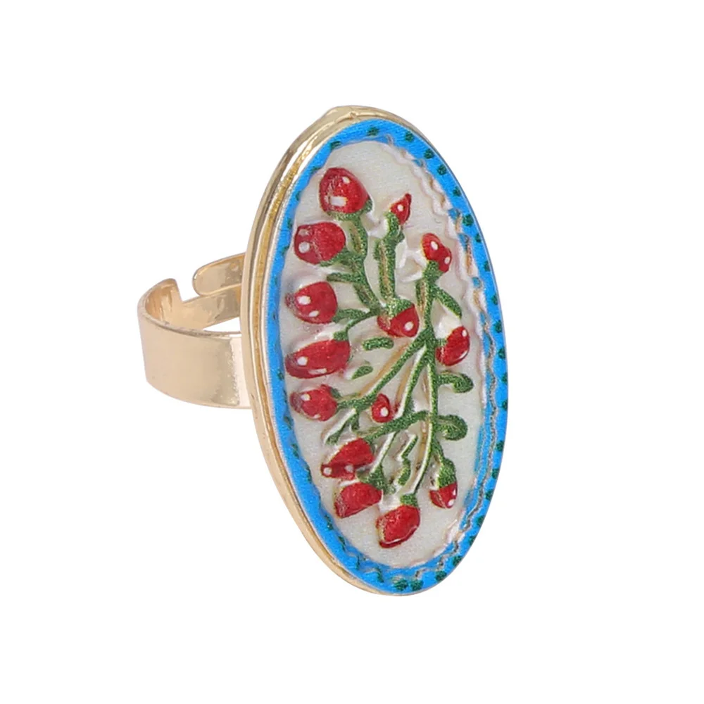 Vintage-Blumen-Relief-Offener Ring, Nischen-Persönlichkeits-Mode, Damen-Style, Zeigefingerring, Accessoires, Schmuck, Geschenke – Detail 6